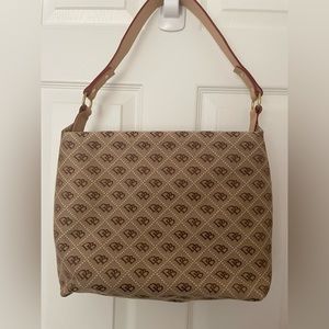 NWOT Dooney & Bourke Monogram Signature Shoulder Bag With Criss-Cross Stitching